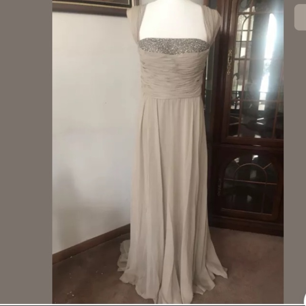 Marc Bouwer Glamit Glamorous Jeweled Silk Gown